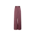 LaPointe Satin Draped Relaxed Pant in Dark Mauve