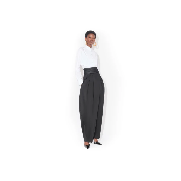 Alaia Layer Cotton Poplin Shirt, view 2