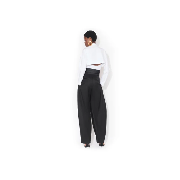 Alaia Layer Cotton Poplin Shirt, view 3