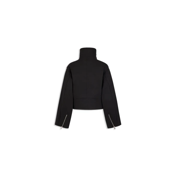 Alaïa Layered Cotton Biker Jacket - ALAÏA Jackets - Laser Cut Luxury - Shop at Luxury Shoes 