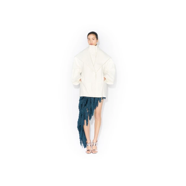 Alaïa Layered Cotton Parka - ALAÏA Coats - Laser Cut Luxury - Shop at Luxury Shoes 
