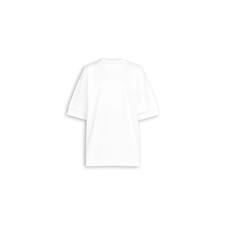 Alaïa Layered Cotton T Shirt - ALAÏA Tops - Laser Cut Luxury - Shop at Luxury Shoes 