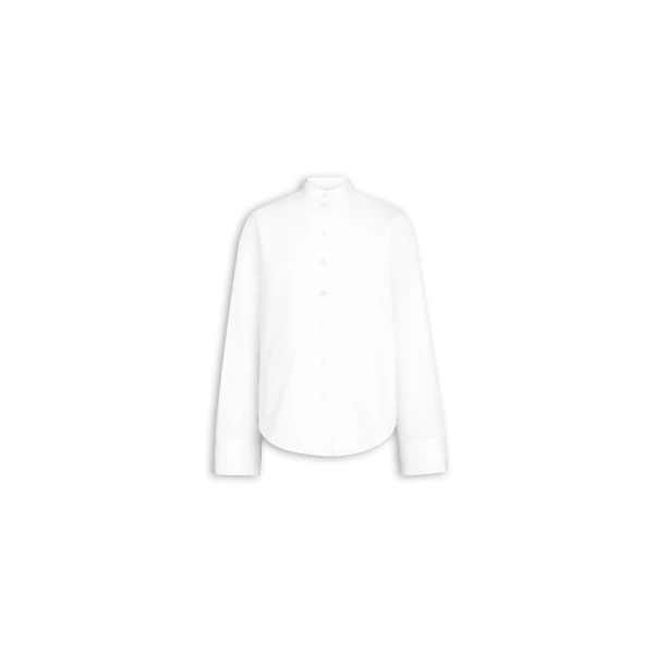 Alaïa Layered Poplin Shirt - ALAÏA Tops - Laser Cut Luxury - Shop at Luxury Shoes 