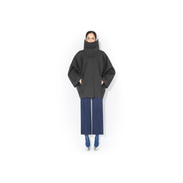 Alaïa Layered Wool Coat - ALAÏA Coats - Laser Cut Luxury - Shop at Luxury Shoes 