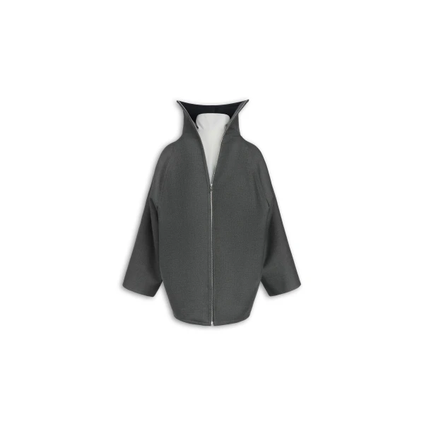 Alaïa Layered Wool Coat - ALAÏA Coats - Laser Cut Luxury - Shop at Luxury Shoes 