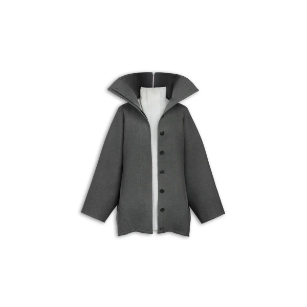 Layered Wool Coat - Image 6