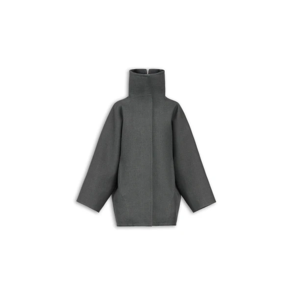 Alaïa Layered Wool Coat - ALAÏA Coats - Laser Cut Luxury - Shop at Luxury Shoes 