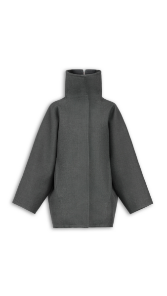 Alaïa Layered Wool Coat - ALAÏA Coats - Laser Cut Luxury - Shop at Luxury Shoes 