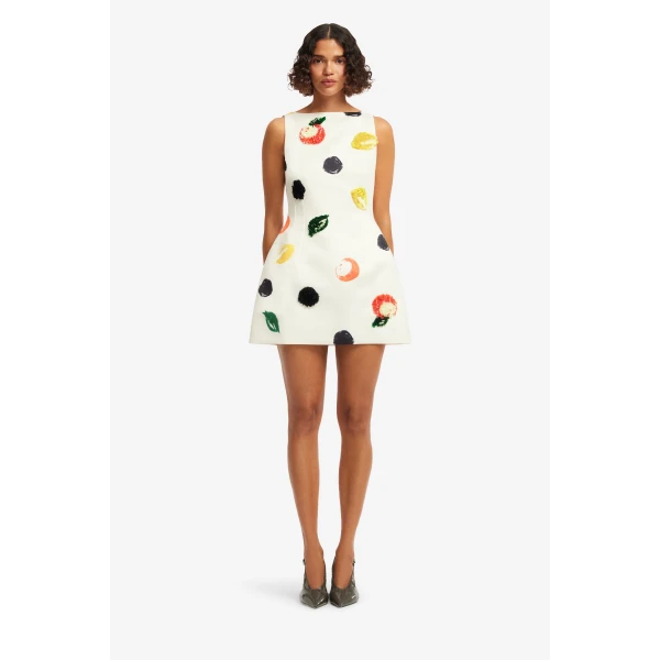 Leo Lin Ali Embellished Boat Neck Mini Dress, view 2