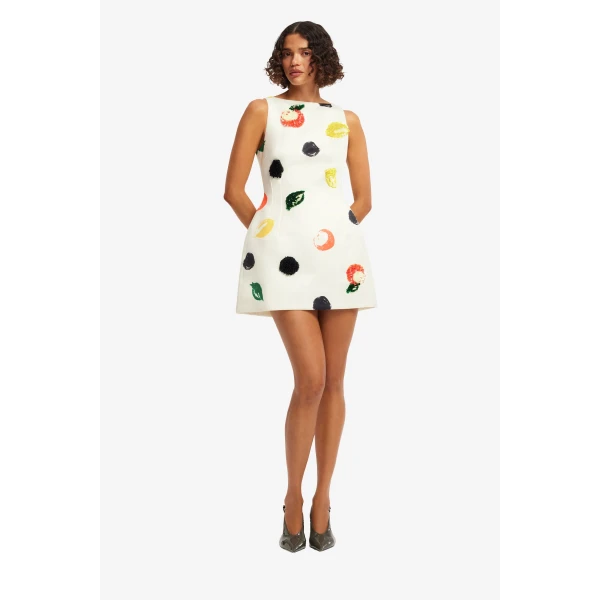 Leo Lin Ali Embellished Boat Neck Mini Dress, view 3