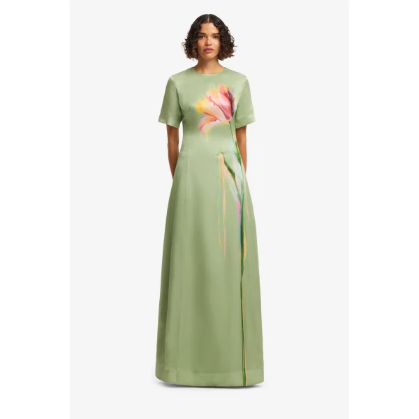 Leo Lin Alice Short Sleeve Maxi Dress, view 2