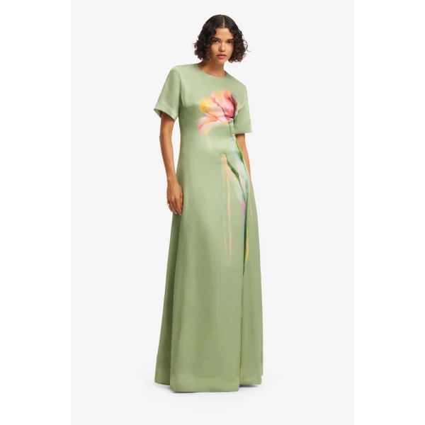 Leo Lin Alice Short Sleeve Maxi Dress, view 3