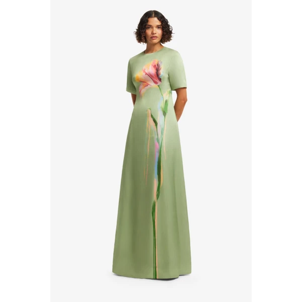 Leo Lin Alice Short Sleeve Maxi Dress, view 4