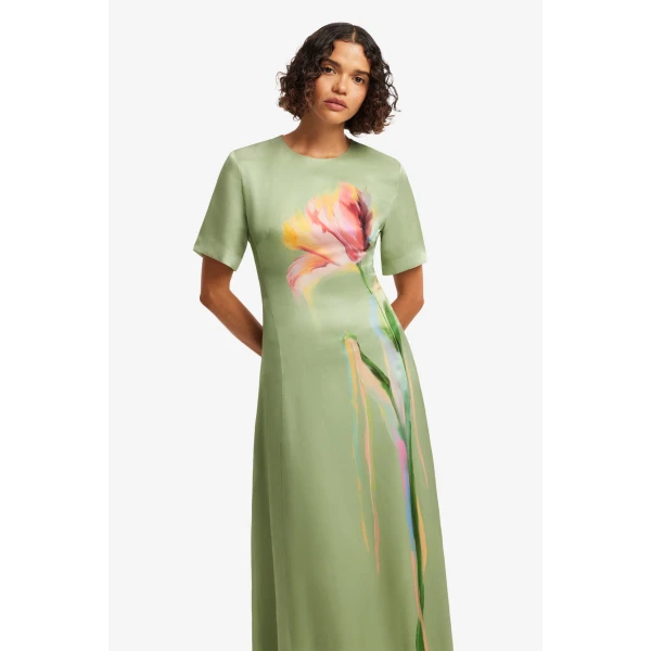 Leo Lin Alice Short Sleeve Maxi Dress, view 6