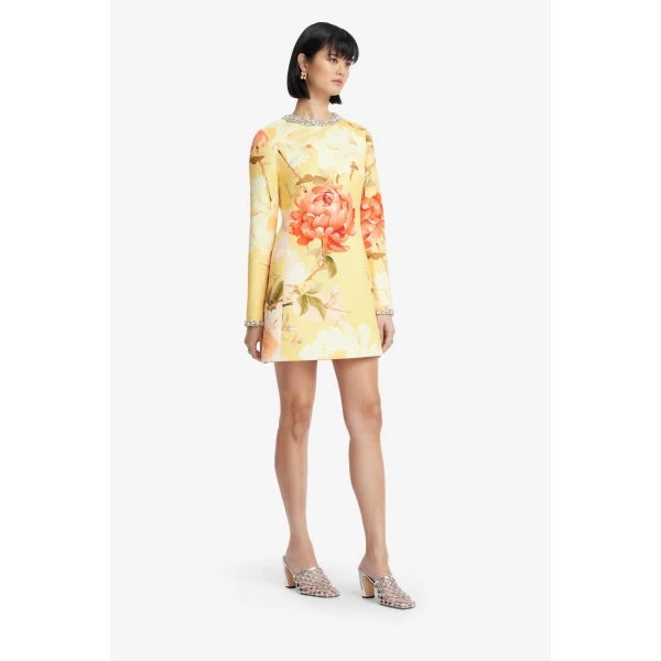 Leo Lin Aliza Embellished Long Sleeve Mini Dress, view 4