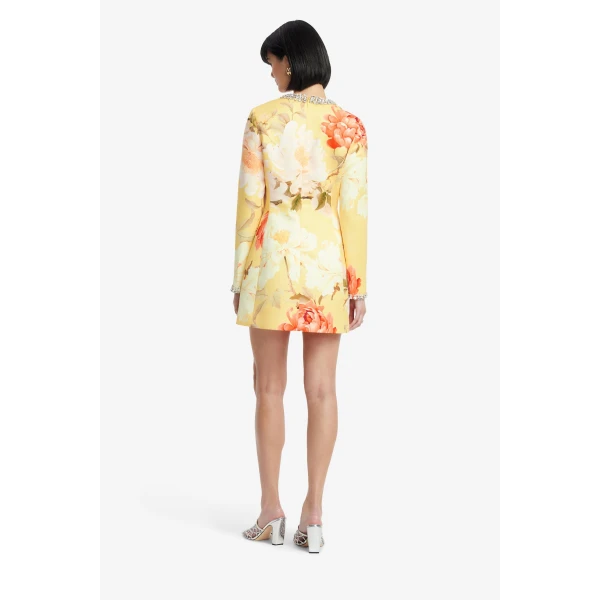 Leo Lin Aliza Embellished Long Sleeve Mini Dress, view 5