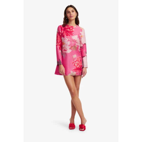 Leo Lin Aliza Long Sleeve Mini Dress, view 3