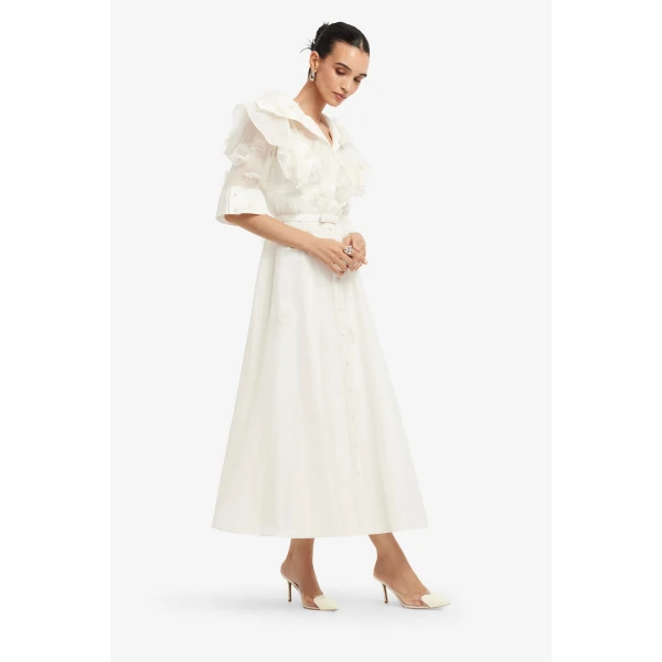 Leo Lin Anya Petal Midi Dress, view 4