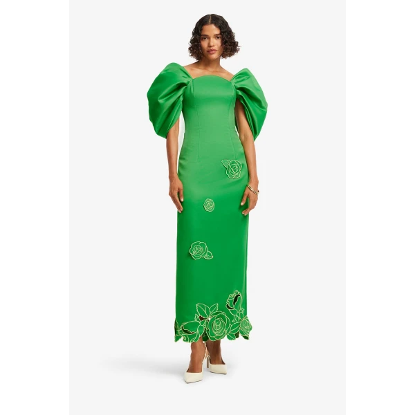 Leo Lin Arabella Appliqué Maxi Dress, view 3