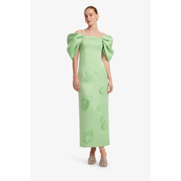 Leo Lin Arabella Appliqué Maxi Dress, view 3