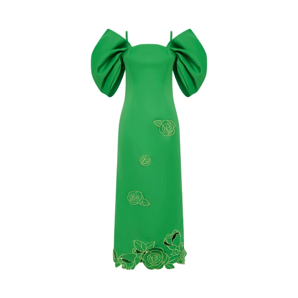 Leo Lin Arabella Appliqué Maxi Dress