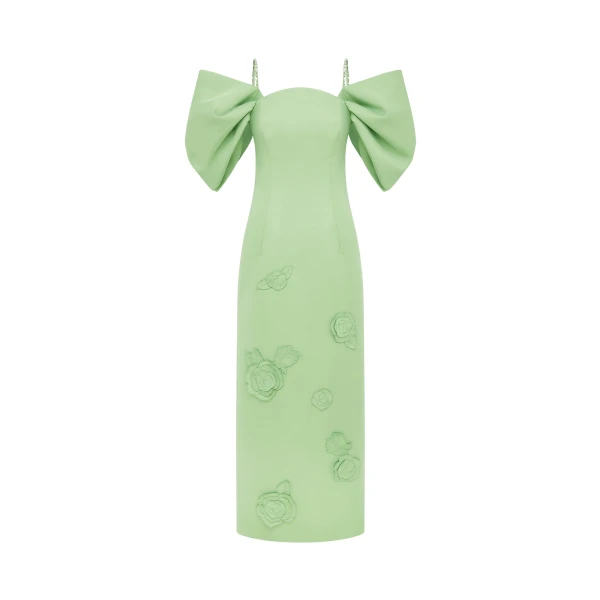 Leo Lin Arabella Appliqué Maxi Dress