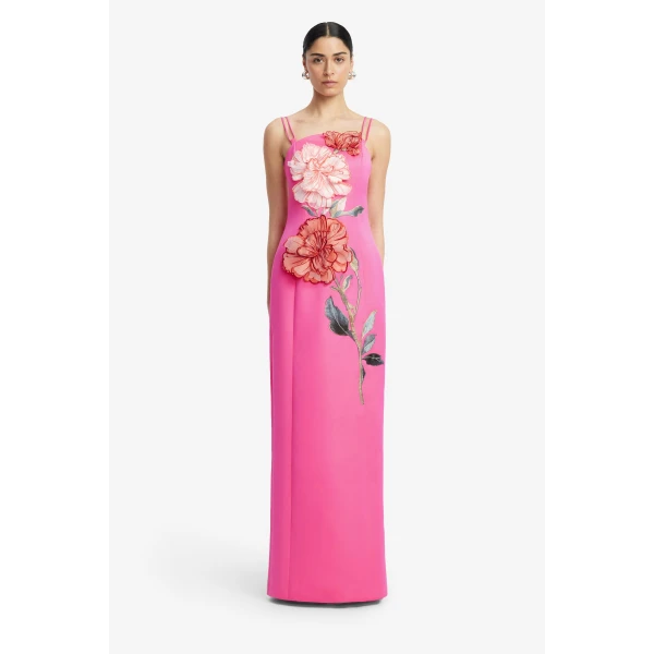 Leo Lin Arianna Appliqué Floral Maxi Dress, view 2