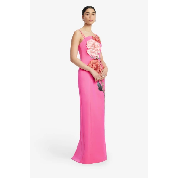 Leo Lin Arianna Appliqué Floral Maxi Dress, view 4