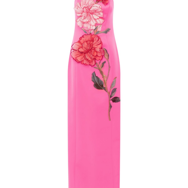 Leo Lin Arianna Appliqué Floral Maxi Dress  - Leo Lin Dress - Australian Luxury Fashion - Shop at Luxury Shoes 