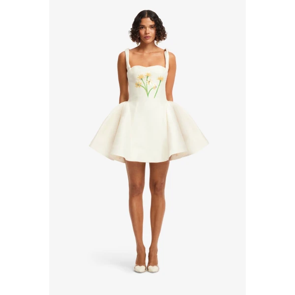 Leo Lin Ariel Embellished Wool Mini Dress, view 2