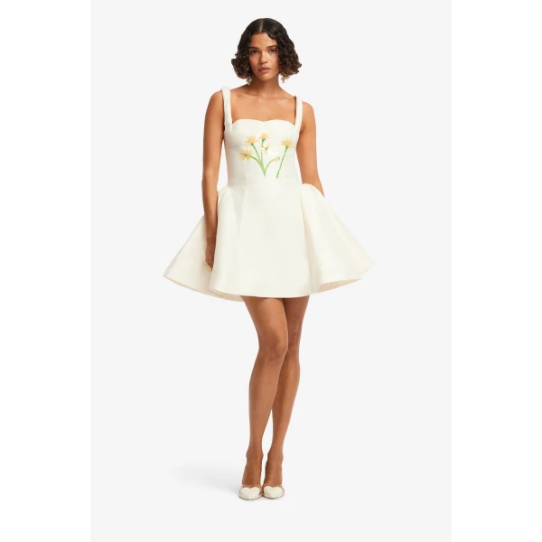 Leo Lin Ariel Embellished Wool Mini Dress, view 3