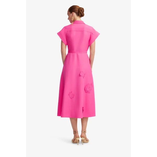 Leo Lin Aubrey Appliqué Shirt Midi Dress, view 5