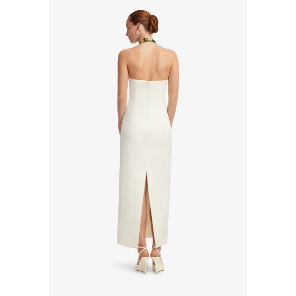 Leo Lin Ava Halterneck Appliqué Floral Bustier Maxi Dress, view 5