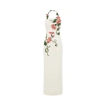 Leo Lin Ava Halterneck Appliqué Floral Bustier Maxi Dress