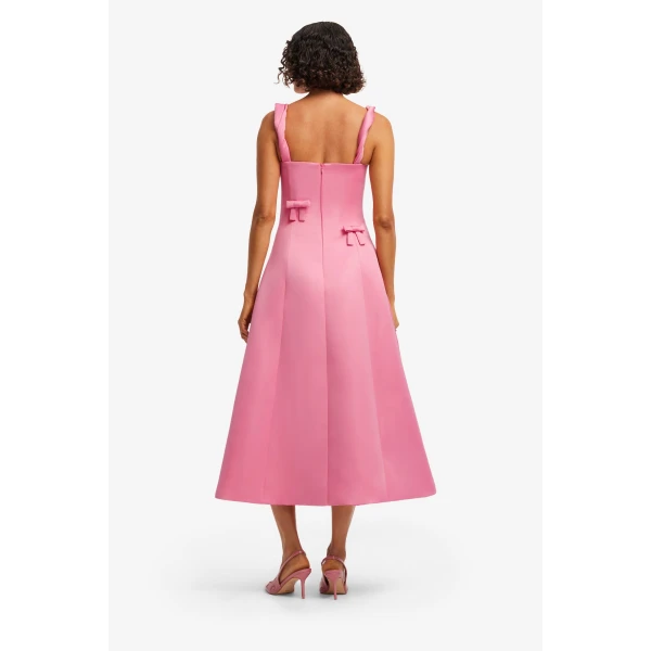 Leo Lin Beatrice Bow Midi Dress, view 5