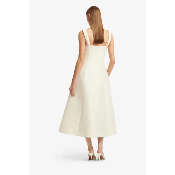 Leo Lin Beatrice Embellished Wool Midi Dress, view 5