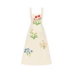 Leo Lin Beatrice Embellished Wool Midi Dress