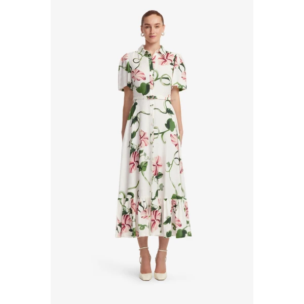 Leo Lin Becca Short Sleeve Midi Dress, view 2