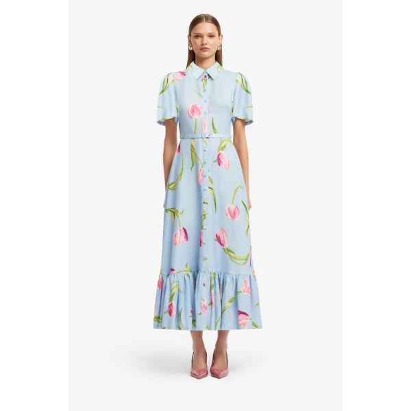 Leo Lin Becca Short Sleeve Midi Dress, view 2