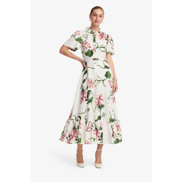 Leo Lin Becca Short Sleeve Midi Dress, view 3