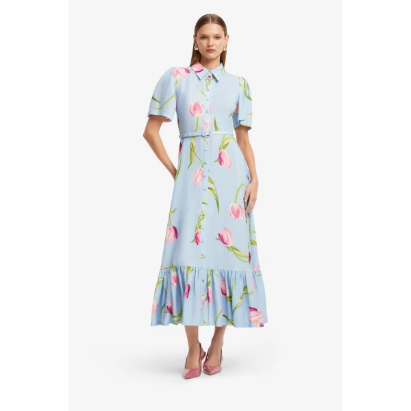Leo Lin Becca Short Sleeve Midi Dress, view 3