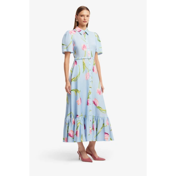 Leo Lin Becca Short Sleeve Midi Dress, view 4