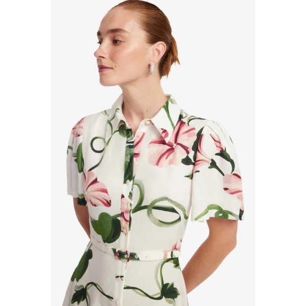 Leo Lin Becca Short Sleeve Midi Dress, view 6