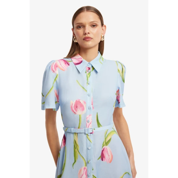 Leo Lin Becca Short Sleeve Midi Dress, view 6