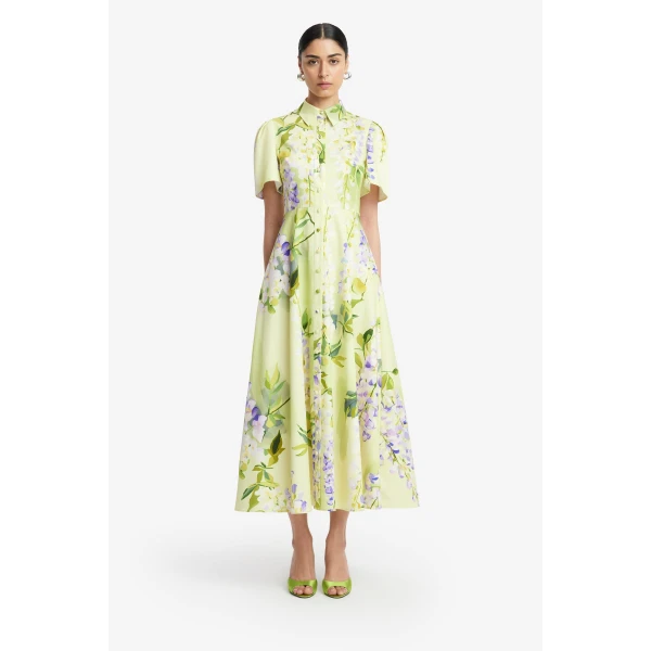 Leo Lin Bianca Short Sleeve Midi Dress, view 2