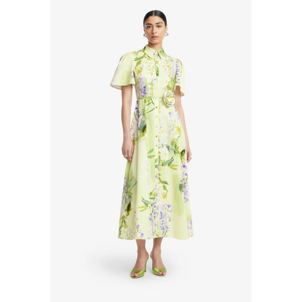 Leo Lin Bianca Short Sleeve Midi Dress, view 3