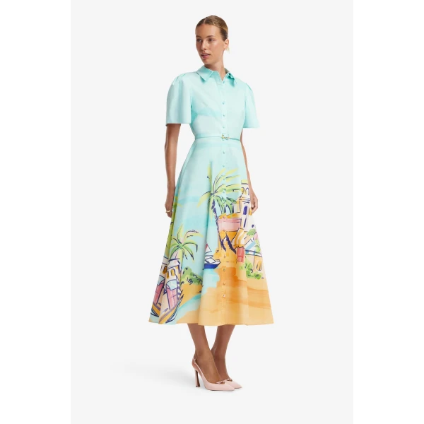 Leo Lin Bianca Short Sleeve Midi Dress, view 4