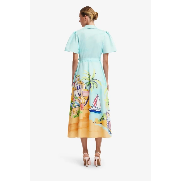 Leo Lin Bianca Short Sleeve Midi Dress, view 5