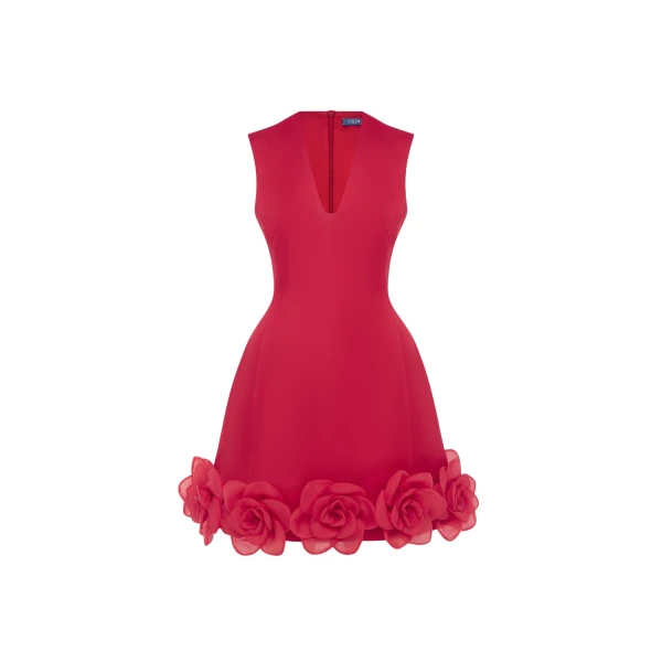Leo Lin Bree V Neck Mini Dress