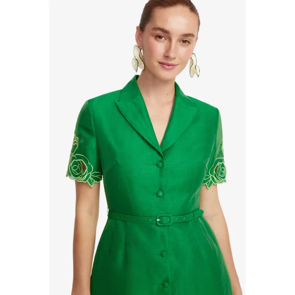 Leo Lin Brigitte Appliqué Mini Dress, view 6